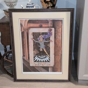Signed Audrey Smith-Mapp "Court Jester" Wild Card Print 1995 214/500 Framed COA